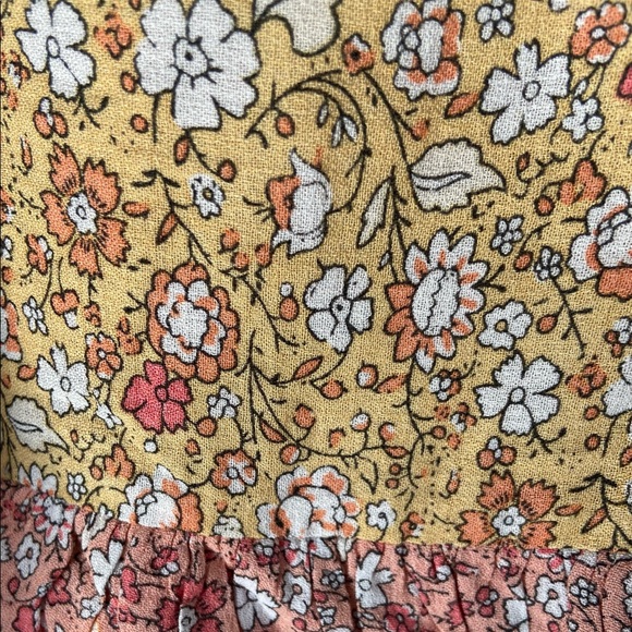Rachel Zoe Mustard Floral Top Size Small - Picture 2 of 3
